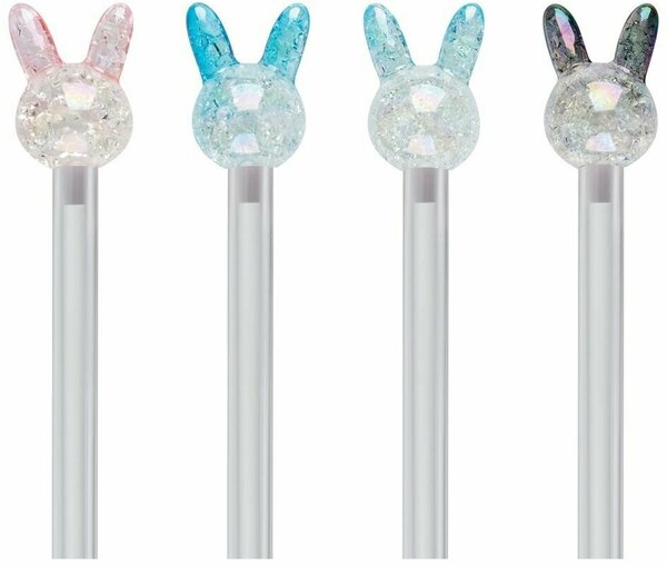 Ручка шариковая MESHU "Crystal Rabbit", синяя, 0,7мм, корпус ассорти MS_02897