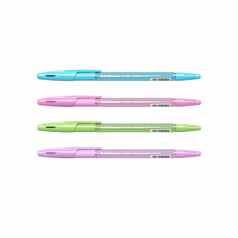 Ручка шариковая ErichKrause® R-301 Spring Stick&Grip 0.7, цвет чернил синий (коробка 50 шт.)