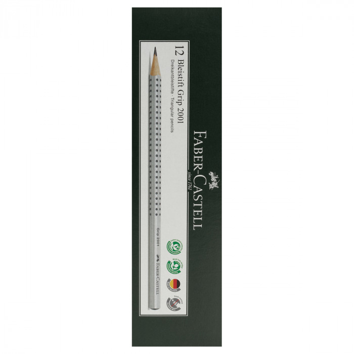 Карандаш ч/г Faber-Castell "Grip 2001" HB, трехгранный, заточен. 117000