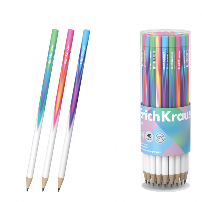 Чернографитный карандаш ErichKrause Blink, круглый, HB (в тубусе 42 шт.)