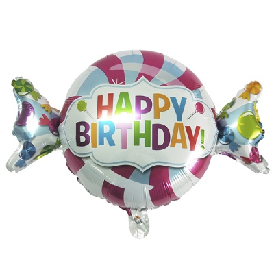 Y Фигура 32 Конфета Happy Birthday 18"/45см шар фольга