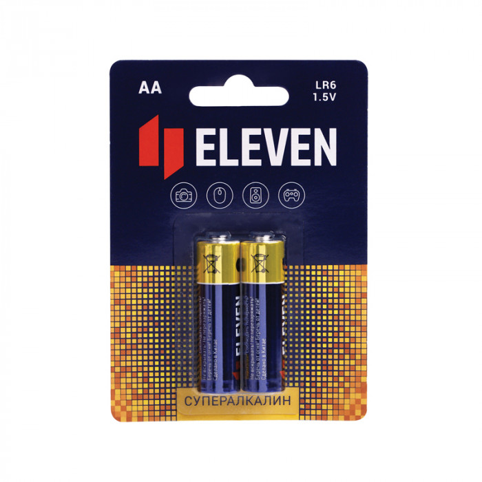 Батарейка Eleven SUPER AA (LR6) алкалиновая, BC2 301755
