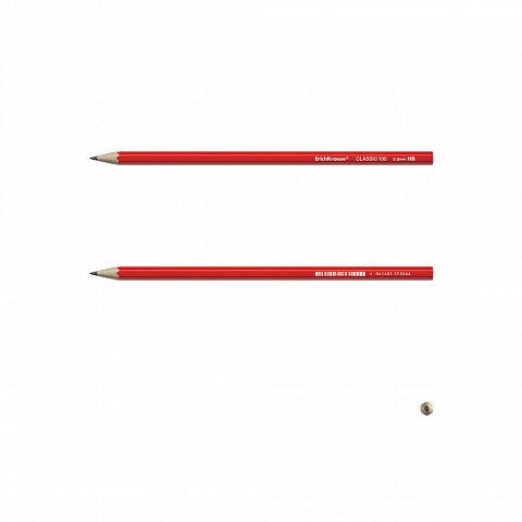 Пластиковый чернографитный трехгранный карандаш с ластиком ErichKrause® Classic triangle 101 HB (в к