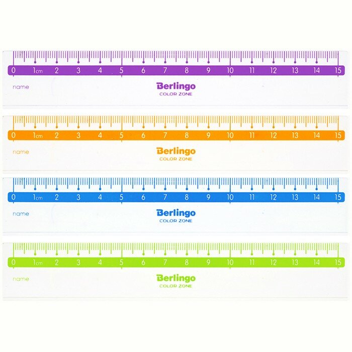 Линейка 15см Berlingo "Color Zone", прозрачная PR_30115