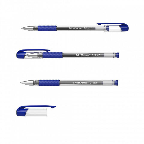Ручка гелевая ErichKrause® G-Star® Classic, цвет чернил синий (в коробке по 12 шт.)