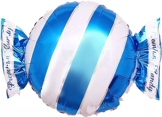 Шар (18''/46 см) Фигура, Конфета, Голубой, 1 шт.
