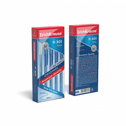 Ручка гелевая R-301 ORIGINAL Gel 0.5 синяя (коробка 12 шт.)