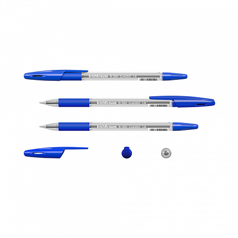 Ручка шариковая ErichKrause R-301 Stick&Grip Classic 1.0, цвет чернил синий (в коробке по 50 шт.)
