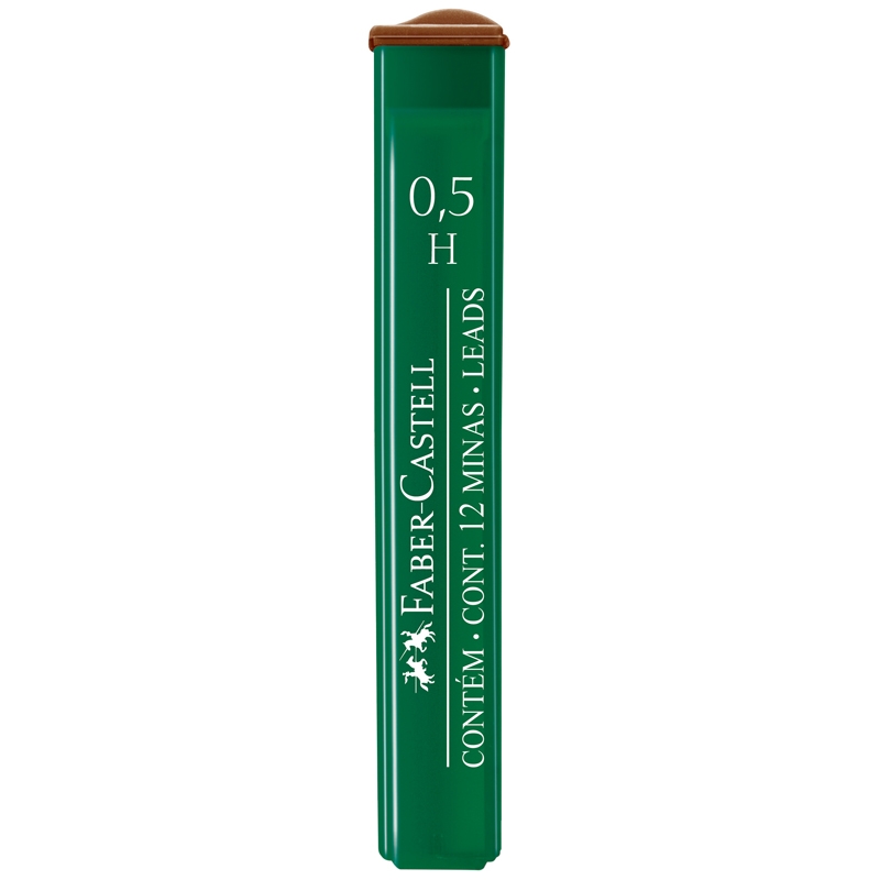 Грифели для механических карандашей Faber-Castell "Polymer", 12шт., 0,5мм, H 521511