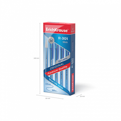 Ручка гелевая R-301 ORIGINAL Gel 0.5 синяя (коробка 12 шт.)