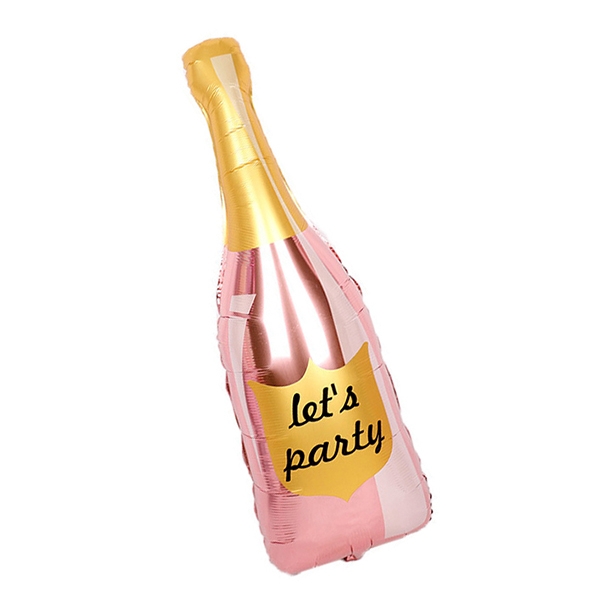 Y Фигура бутылка Шампанское Let`s Party Rose Gold 40см Х 106см шар фольгированный