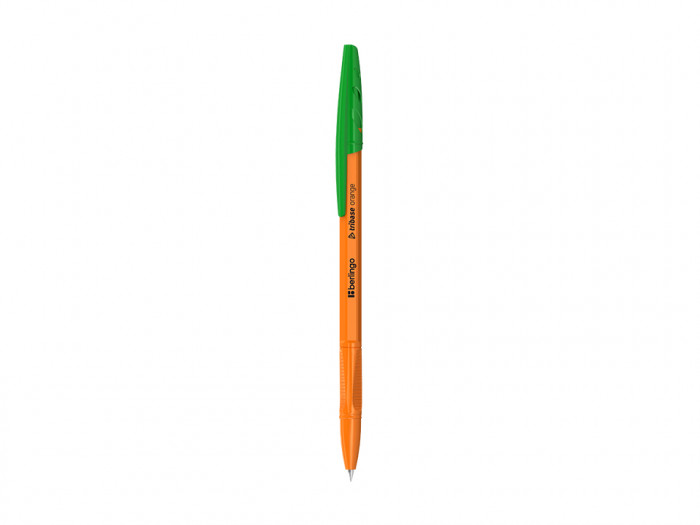 Ручка шариковая Berlingo "Tribase Orange" зеленая, 0,7мм CBp_70914