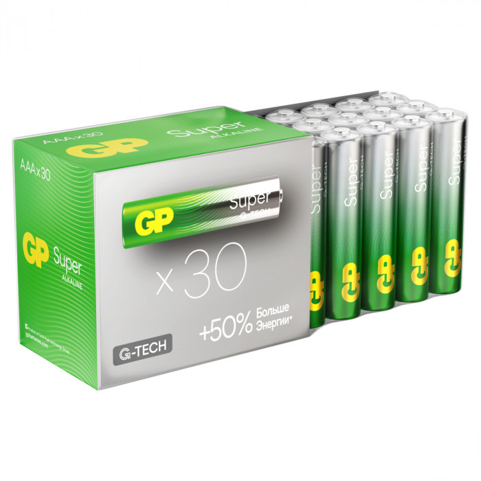 Батарейка GP Super G-Tech AAA (LR03) 24A алкалиновая, SB30 GP 24AA21-2CRSWC30