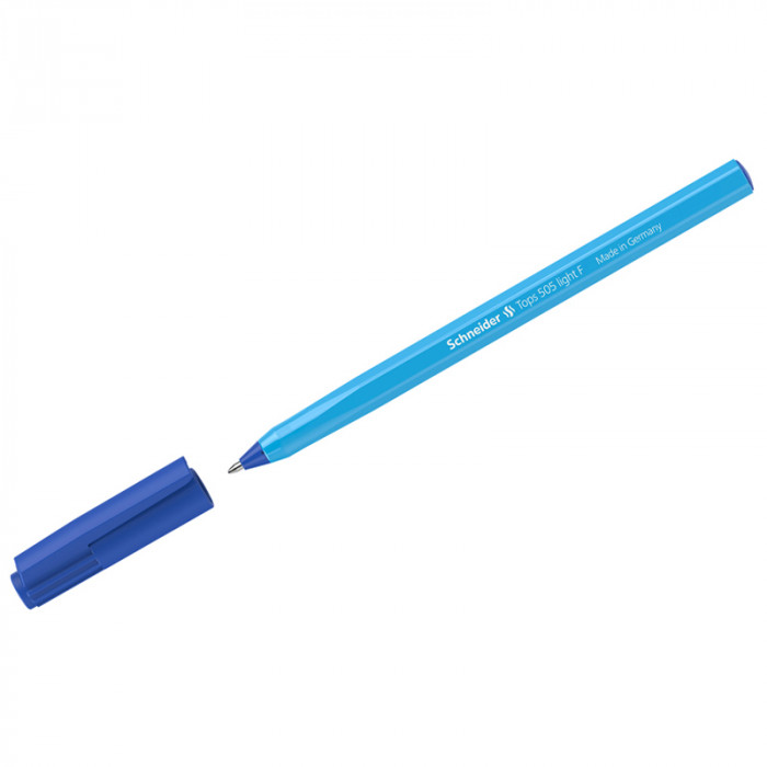 Ручка шариковая Schneider "Tops 505 F Light Blue" синяя, 0,8мм, голубой корпус 150523