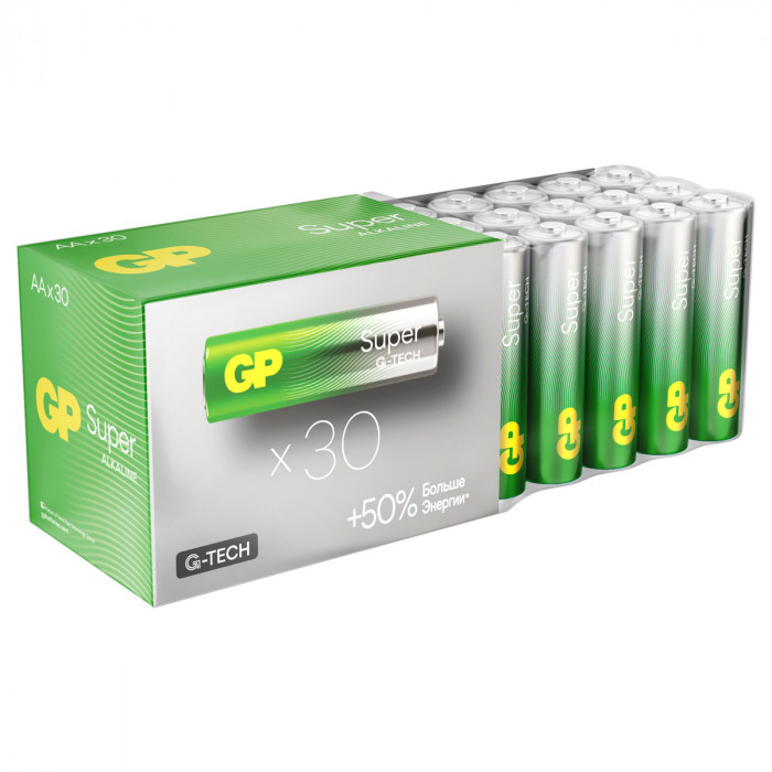 Батарейка GP Super G-Tech AA (LR6) 15A алкалиновая, SB30 GP 15AA21-2CRSWC30