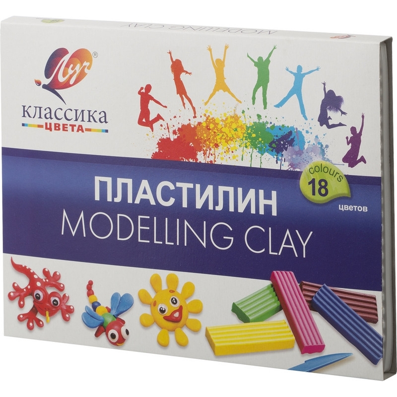 Пластилин 18цв Луч Классика, 360гр, со стеком