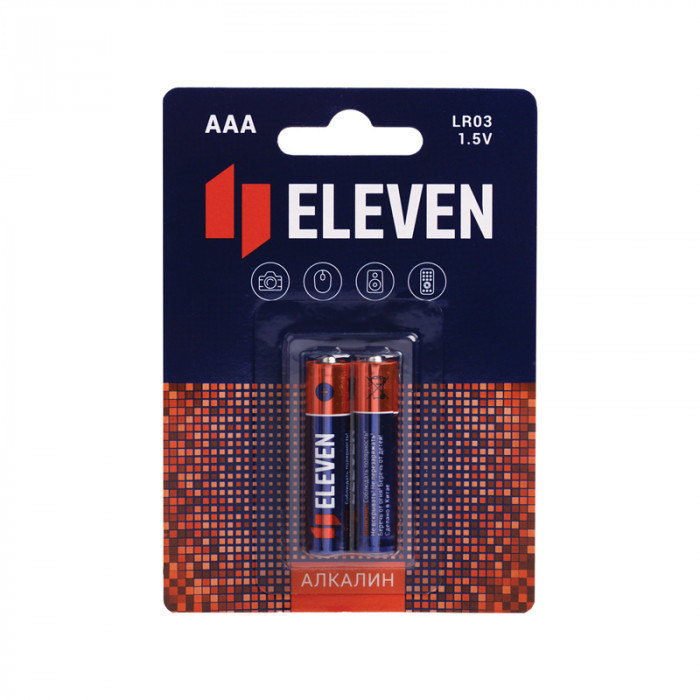 Батарейка Eleven AAA (LR03) алкалиновая, BC2 301744