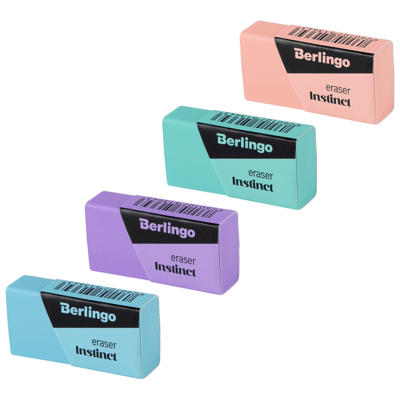 Ластик Berlingo "Instinct", термопластичная резина, цвета ассорти, 40*20*10мм BLc_00480