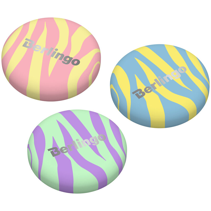 Ластик Berlingo "Zebra" круглый, термопластичная резина, 36*36*11мм BLc_00710