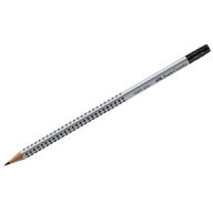Карандаш ч/г Faber-Castell "Grip 2001" В, трехгранный, с ластиком, заточен. 117201
