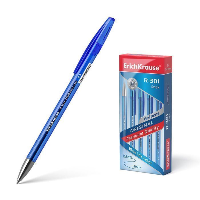 Ручка гелевая R-301 ORIGINAL Gel 0.5 синяя (коробка 12 шт.)