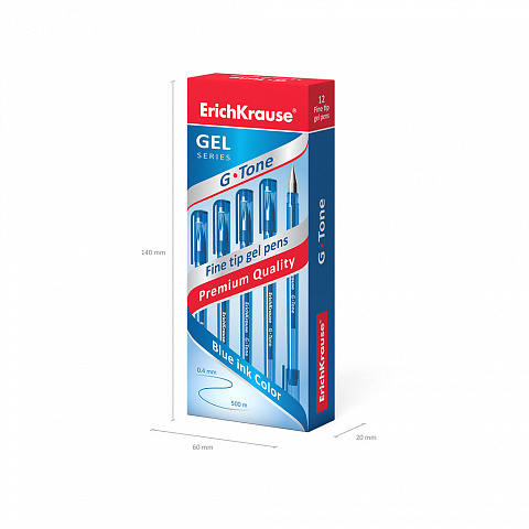 Ручка гелевая ErichKrause G-Tone Stick Original 0.5, цвет чернил зеленый (в коробке по 12 шт.)