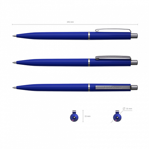 Ручка шариковая ErichKrause® Smart®, цвет чернил синий (в коробке по 12 шт.)
