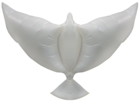 Шар (34''/86 см) Фигура, Голубь, Белый, 1 шт.