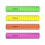Линейка пластиковая ErichKrause Neon, 15см, ассорти (в коробке-дисплее по 44 шт)