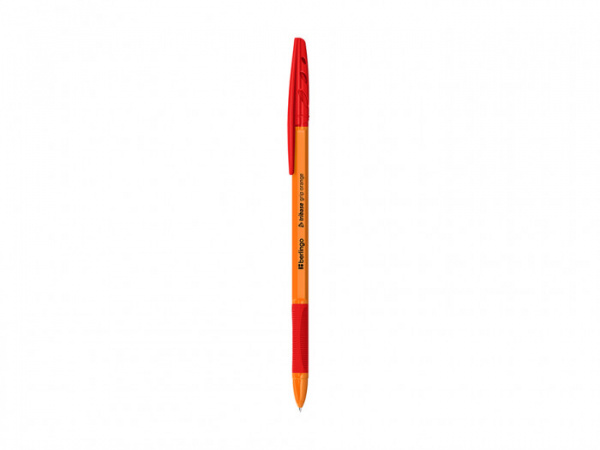 Ручка шариковая Berlingo "Tribase grip orange" красная, 0,7мм, грип CBp_70963