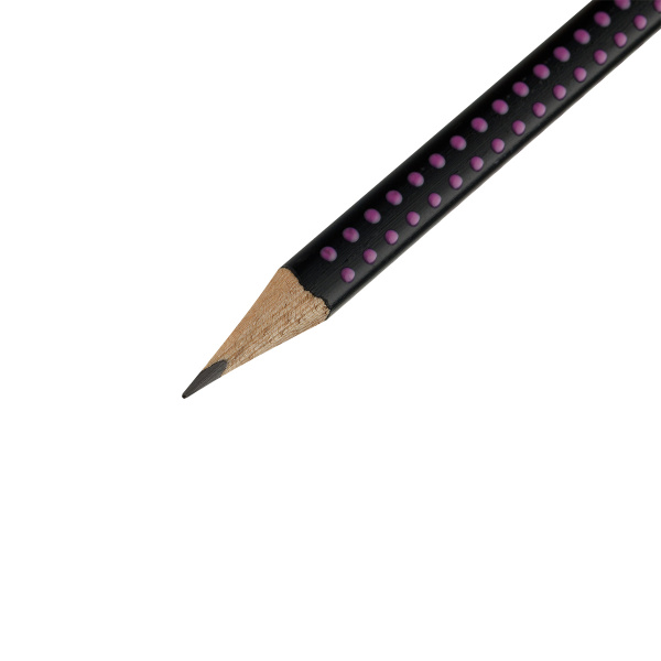 Карандаш ч/г Faber-Castell "Grip 2001 Two Tone", HВ, заточен., черный/розовый 517011