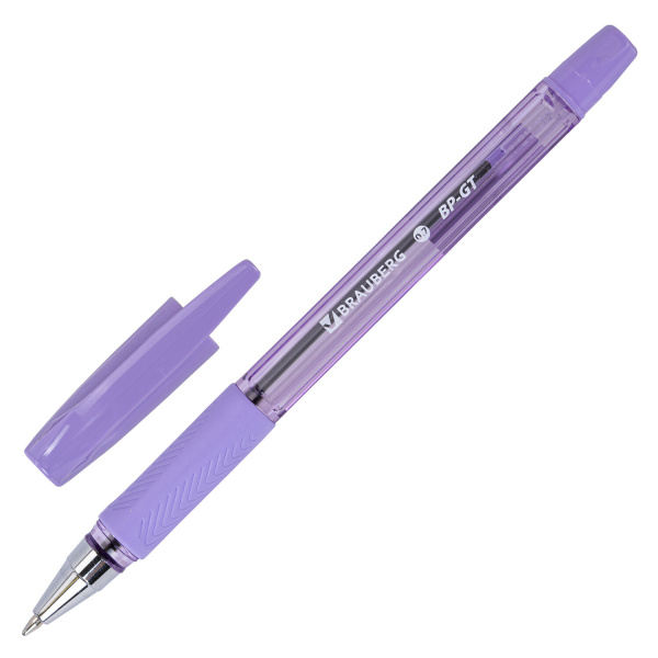 Ручка шариковая BRAUBERG BP-GT PASTEL, СИНЯЯ, корпус ассорти, пишущий узел 0,7 мм, линия письма 0,35