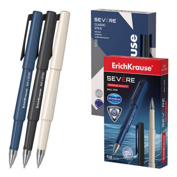 Ручка шариковая ErichKrause Severe Stick Classic 0.7, Super Glide Technology, цвет чернил синий (в к