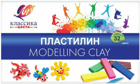 Пластилин Луч  Классика 32 цв.., стек, 640 г., 31С 2065-08