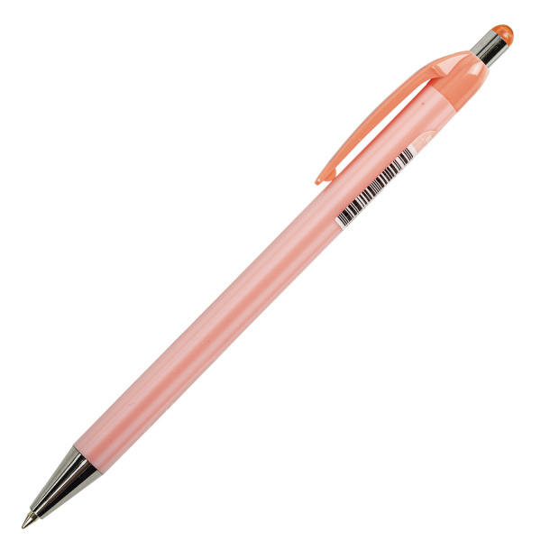Ручка шариковая автоматическая BRAUBERG "Stripes Pastel", СИНЯЯ, корпус ассорти, пишущий узел 0,5 мм