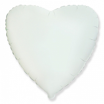 Ф Б/РИС 18" СЕРДЦЕ Пастель White