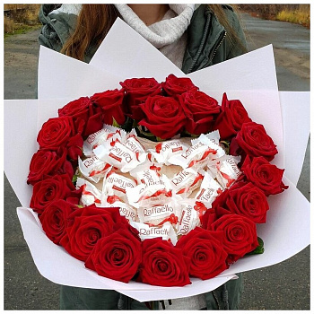 А 18" ILY Сердце с розой S40