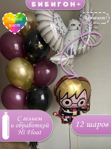 Воздушные шары с гелием гарри поттер и сова