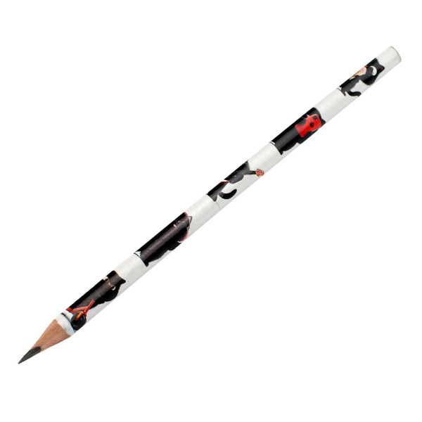 Карандаш чернографитный арт. 70173 / 36 ЧЕРНЫЙ КОТ (ПЭТ-тубус, 36 шт., ассорти, твердость грифеля: H
