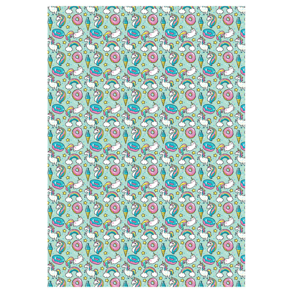 Упаковочная бумага глянц. 70*100см, MESHU "Unicorn", 80 г/м2, ассорти, 4 дизайна MS_62805