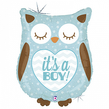 Б ФИГУРА IT'S A BOY Сова голубая блеск