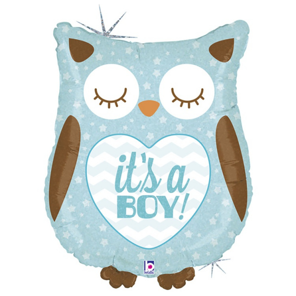 Б ФИГУРА IT'S A BOY Сова голубая блеск