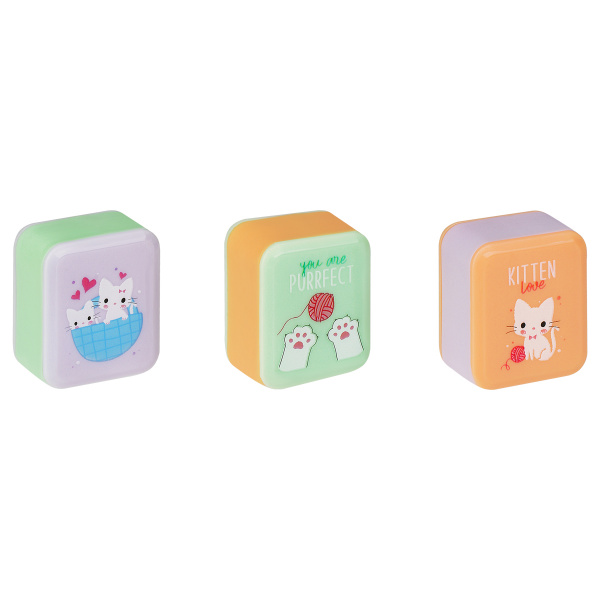 Точилка пластиковая MESHU "White kitty", 1 отверстие, ассорти MS_52290