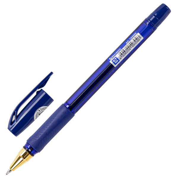 Ручка шариковая BRAUBERG BP-GT GLD BLUE, СИНЯЯ, корпус тонированный, пишущий узел 0,7 мм, линия пись