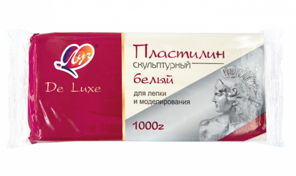 Пластилин Луч Скульптурный 1000 г белый