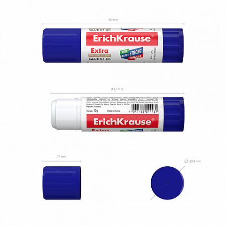 Клей-карандаш ErichKrause Extra, 8г (в коробке-дисплее по 30 шт.)