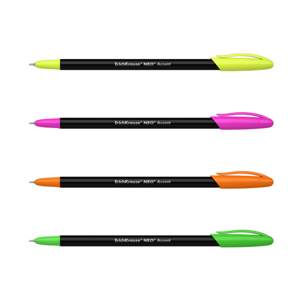 Ручка шариковая ErichKrause® Neo® Accent, цвет чернил синий (в коробке по 50 шт.)