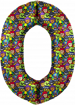 Шар (34''/86 см) Цифра, 0 Бравл Старс, 1 шт. в упак.