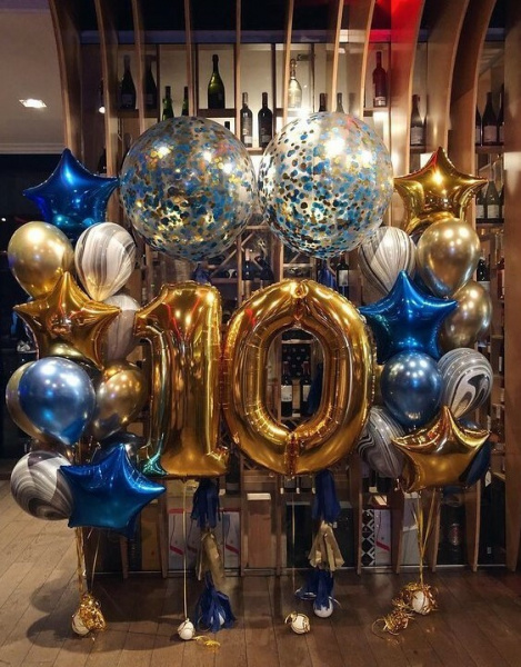 Сет из шаров мальчику на 10 лет