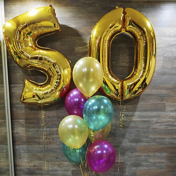 Шары на 50 лет ассорти